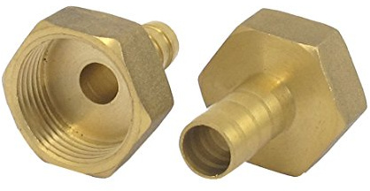 Sourcingmap 3/4BSP Female Thread 10mm Dia Brass Hose Barb Coupler Connector 2pcs