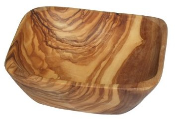 Naturally Med - Bol Carré en Bois d'Olivier - 13cm