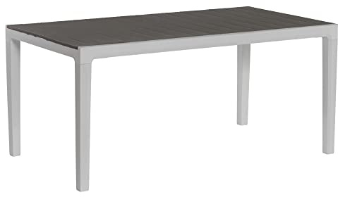 Keter Kunststoff Tisch Harmony, Grau, Garten Esstische in Holzoptik, Keter Gartentisch