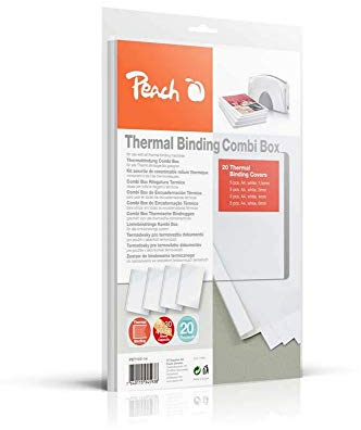 Peach Thermobindemappen Spar Set A4 - für 15-60 Blätter - 20 Stück assortiert - weiß - PBT100-14