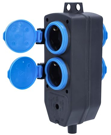as - Schwabe 60600 4-fach-Verteilersteckdose aus Vollgummi, 230 V, 16 A - IP44 -