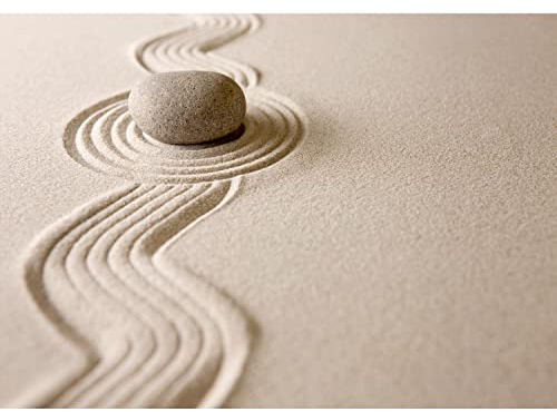 Runa Art Fototapeten 396 x 280 cm Sand Stein - Vlies Wanddekoration Wohnzimmer Schlafzimmer - Deutsche Manufaktur - Beige 9059012a