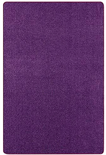 Hanse Home Nasty Alfombra de Pelo Corto Monocolor, para Comedor, salón, habitación de los niños, Pasillo, Dormitorio, Cocina, Color Morado, 67 x 120 cm, Polipropileno, 0 cm