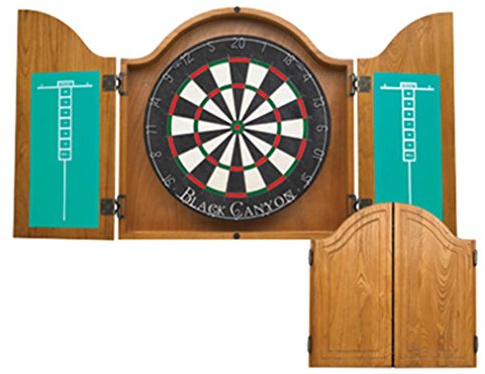 Action Gewölbte Eiche Dart Board Schrank