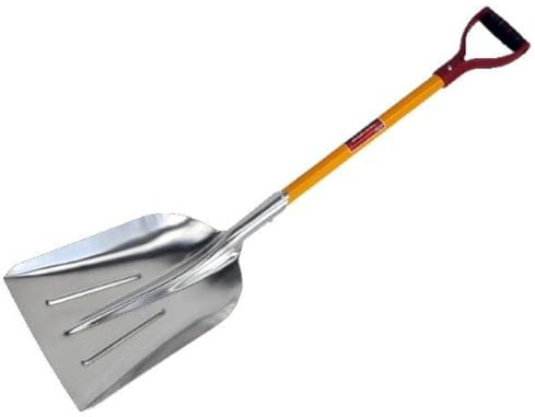 Neilsen CT1151 – Aluminium Scoop Shovel with Fibreglass Handle and D Type Grip – 1110mm Length