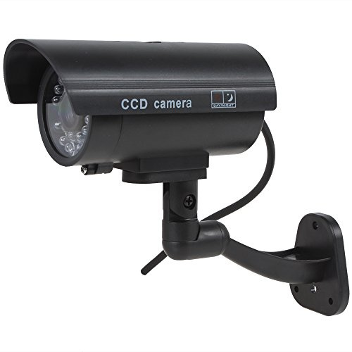 Kabalo Realistic Dummy CCTV Security Camera Flashing Red LED Indoor Outdoor Black