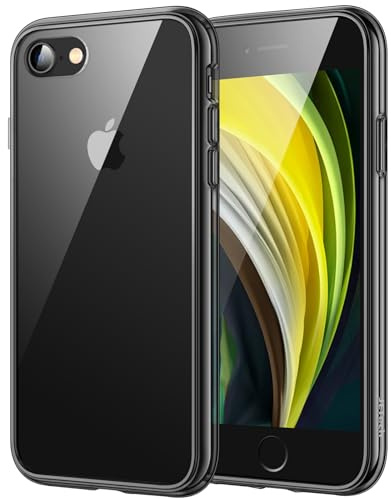 JETech Hülle für iPhone SE 3/2, iPhone 8/7, Anti-Vergilbung, Schwarz