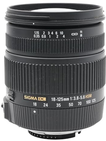 Sigma 18-125 mm F3,8-5,6 DC OS HSM-Objektiv (67 mm Filterdurchmesser) für Nikon Objektivbajonett