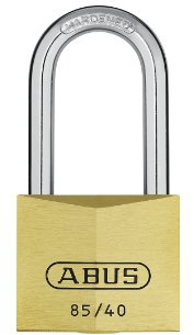 ABUS Vorhängeschloss Messing 85IB/40HB40 gl.-0706 - gleichschließend und wetterfest - für See- und Hafengebiete - mit hohem, rostfreien Edelstahlbügel - ABUS-Sicherheitslevel 6