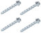 Merriway BH03049 (4 Pcs) Concrete/Masonry Screw Anchor Hex Head Bolt, M10 x 100mm (3/8 inch x 4 inch) - Pack of 4 Pieces