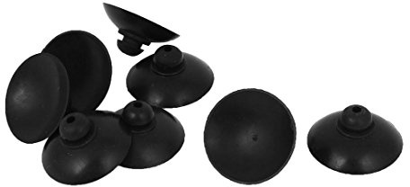 Sourcingmap Soft Plastic Aquarium Fish Tank Suction Cup Clip Sucker Black 8 Pcs 28mm Dia