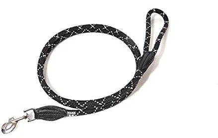 Julius-K9 Guinzaglio IDC in Corda, 12 mm x 1,2 m, Nero Fluorescente