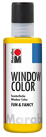 Marabu Window Colour Fun and Fancy Paint 80ml - 019 Yellow