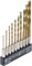 BGS Diy 50801 | HSS-Bohrer-Satz | 10-tlg. | titan-nitriert | 1,5 - 6 mm | 6,3 mm (1/4) | Hochgeschwindigkeits- / Schnellgeschwindigkeits-Stahl