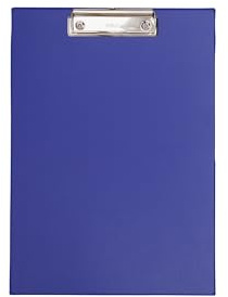 MAUL A4 Clipboard Blue Portrait Hanging Steel Clamp | secure hold for up to 80 sheets, smooth writing support, practical hanging eyelet, slim easy-carry design