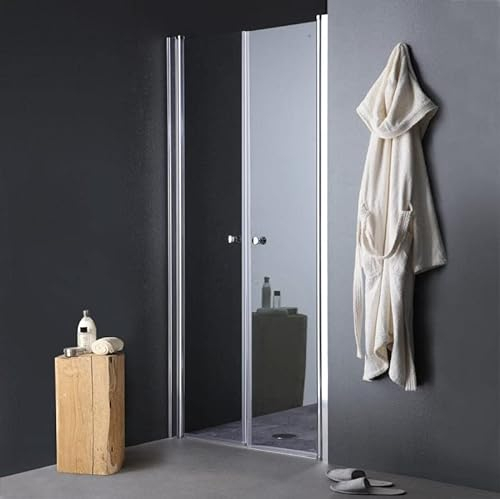 Kiamami Valentina - Porta antipanico per doccia nicchia 90 cm con apertura a battente | Saloon