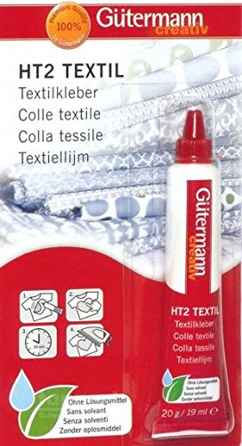 Gütermann Textilkleber HT2 20g Universal, Röhre, Waschbeständig, Ohne Farbstoff