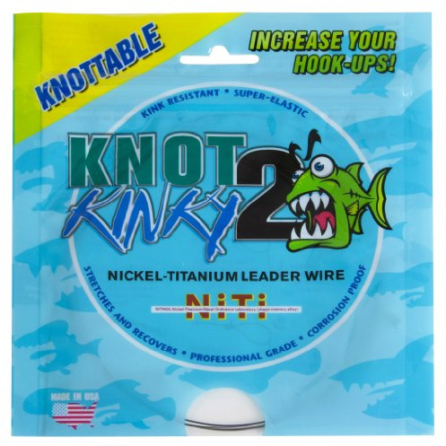 Aquateko NT02615 Knoten, 2 Kinky Nickel-Titan-Vorfachdraht, 45,5 kg
