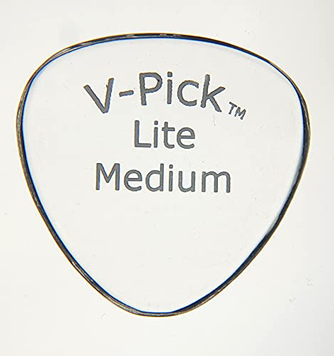 V-Picks™ »MEDIUM ROUND LITE - GUITAR AND MANDOLINE PICK« Plektren für Gitarre und Mandoline - 1.5mm - Farbe: Crystal Clear