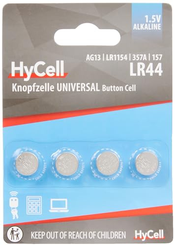 HYCELL 1516-0024 Alkaline Knopfzelle, 4x LR44 1,5V