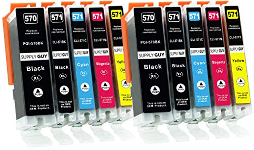 Supply Guy 10 Druckerpatronen kompatibel mit Canon PGI-570 CLI-571 für MG5750 MG5751 MG5752 MG5753 MG6850 MG6851 MG6852 MG6853 TS5050 TS5051 TS5053 TS5055 TS6050 TS6051 TS6052