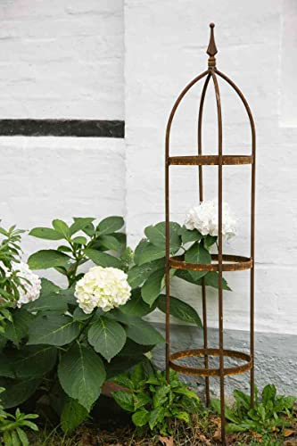 KUHEIGA Rankgerüst 10mm Massiveisen! Obelisk Blumenhilfe Höhe 120cm