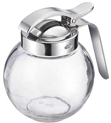 Westmark Sahnegießer/Honigspender, Fassungsvermögen: 250 ml, Glas/Rostfreier Edelstahl, Roma, Transparent/Silber, 65402260