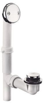 Danco 51930 Lift and Turn Style Drain Kit with Chrome Trim, for Use with Standard-Size Tubs, Plastic