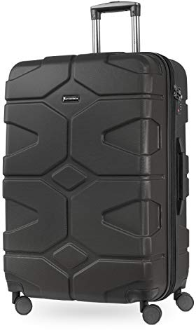HAUPTSTADTKOFFER X-Kölln - Großer Hartschalen-Koffer, TSA, 4 Doppel-Rollen, Trolley, Rollkoffer, Reisekoffer, Volumenerweiterung, 76 cm, 107-120 Liter, Graphite matt