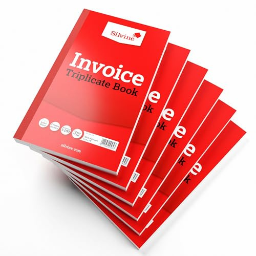 Silvine duplicerad kontantbok – 30 kvitton per bok, gummi (63 x 105 mm)
