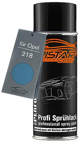 TRISTARcolor Autolack Spraydose für Opel 218 Saphirblau Metallic/Sapphire Blue Metallic Basislack Sprühdose 400ml