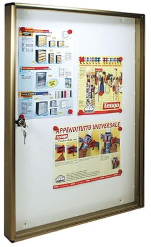 ALUBOX Bacheca Da Parete Per 2 Fogli A3 In Alluminio Anodizzato Bacheca Porta Avvisi Con Magneti Inclusi (BRONZO)