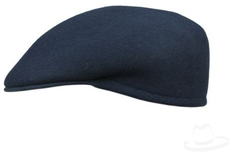 Rassow Paolo Flatcap Schirmmütze mit Ohrenklappen aus Merinowolle - blau 55