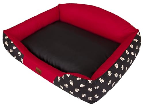 DOGGY Hobbydog XLKRLCZK2 Hundebett Hundesofa Hundekorb, Größe XL, 84 x 65 cm, Krone rot