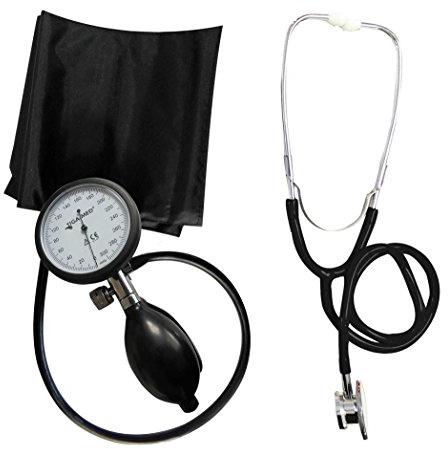 Sfigmomanometro Braccio Superiore Professionale Tiga Pro 1 prodotto nuovo garanzia K 1 + Doppia Testa Stetoscopio nero stetoskop tiga-med