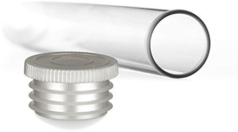Tuuters Glas Reagenzgläser mit Lamellen-Stopfen in Silber (160 x Ø16 mm) | Reagenzglas mit Verschluss, Volumen ca. 20 ml – Made in Germany, luftdicht, lebensmittelecht, ideal als Gastgeschenk