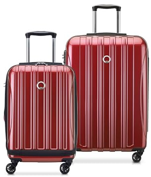 Delsey Gepäck Helium Aero Handgepäck Spinner Trolley, Ziegelrot, Carry-On 21 Inch, Helium Aero Hardside Erweiterbares Gepäck mit Spinner-Rädern