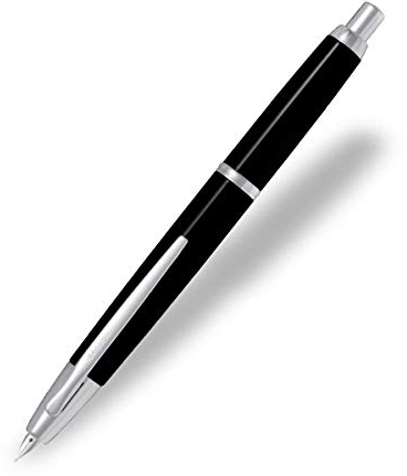 Pilot Capless Medium Retractable Fountain Pen with Rhodium Trim - Silver