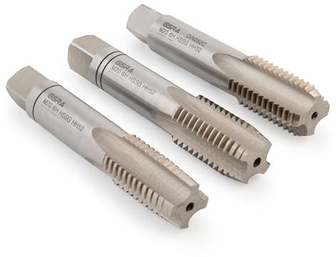 PROFI Gewindebohrer M20 Satz HSSG 3 teilig, Gewindeschneider | Vor-, Mittel- und Fertigschneider | Handgewindebohrer Satz Metrisch M20…