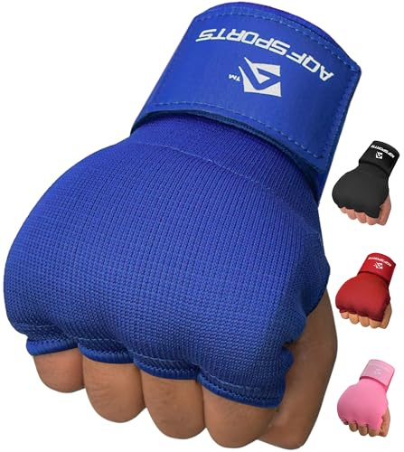 AQF Bande Boxe sous Gants, Bande De Boxe Gants De Protection, Gant De Boxe Protege Poignet 75CM Long 4 Doigt Rembourrés du Gel Wraps pour MMA, Muay Thai & Kick Boxing Femme Homme