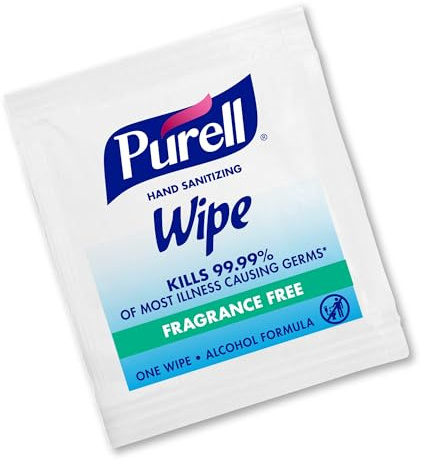 PURELL Hand Sanitizing Wipes Alcohol Formula, Fragrance Free, 1000 Individually Wrapped Packets - 9021-1M