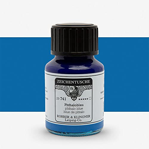 Rohrer + Klingner Zeichentusche - 741 Phtaloblau, 50 ml