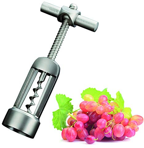 Westmark Glockenkorkenzieher mit Korkabstreifer, Monopol Edition, Stahl/Zink-Druckguss, Barolo, Edelmattiert, 62603380
