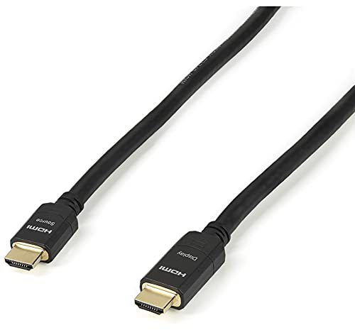StarTech.com 20m Câble HDMI actif - Câble HDMI 4K Haut Débit avec Ethernet - certifié CL2 pour Installation Murale - 4K 30Hz - Cordon HDMI 1.4 - Pour Moniteur HDMI, Projecteur, TV, Écran (HDMM20MA)