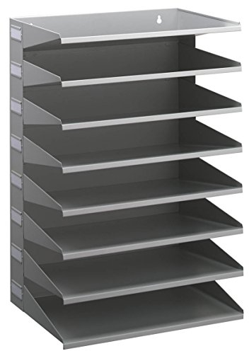 Durable Sortierreck (mit 8 Ablagefächern), für Tisch oder Wand, grau, 336110