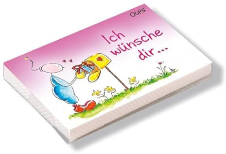 Oups Kärtchenbox: „Ich wünsche Dir ...“: 24 Kärtchen mit Ich wünsche Dir-Sprüchen und herzerfrischenden Illustrationen