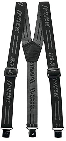 Maier Sports SKI Hosenträger für alle Skihosen Snowboardhosen, Einheitsgröße, Damen und Herren,Schwarz,Einheitsgröße