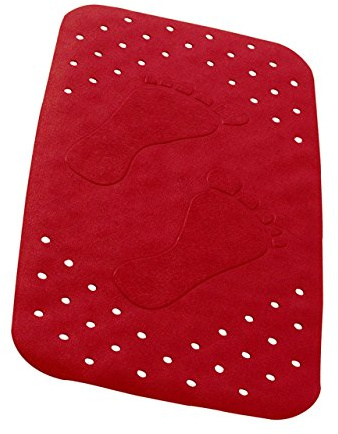 Wanneneinlage Wannenmatte Sicherheitseinlage für die Badewanne Little Feets Größe: 72 x 38cm - Farbe: Rot