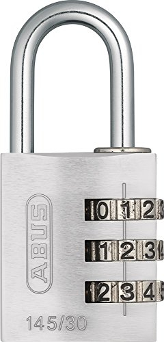 ABUS Zahlenschloss 145/20 Silber - Kofferschloss, Spindschloss u. v. m. - Aluminium-Vorhängeschloss - individuell einstellbarer Zahlencode - ABUS-Sicherheitslevel 3