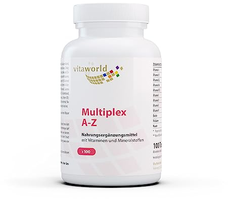 Multivitamin A-Z – Multivitamin Tabletten hochdosiert mit 24 Vitaminen & Mineralstoffen (100 Tabletten) – idealer Vitamin Komplex zur täglichen Grundversorgung – ohne Zusätze, laborgeprüft – vitaworld